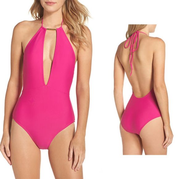 Ted Baker Other - Ted Baker London Halter One Piece Swimsuit Pink